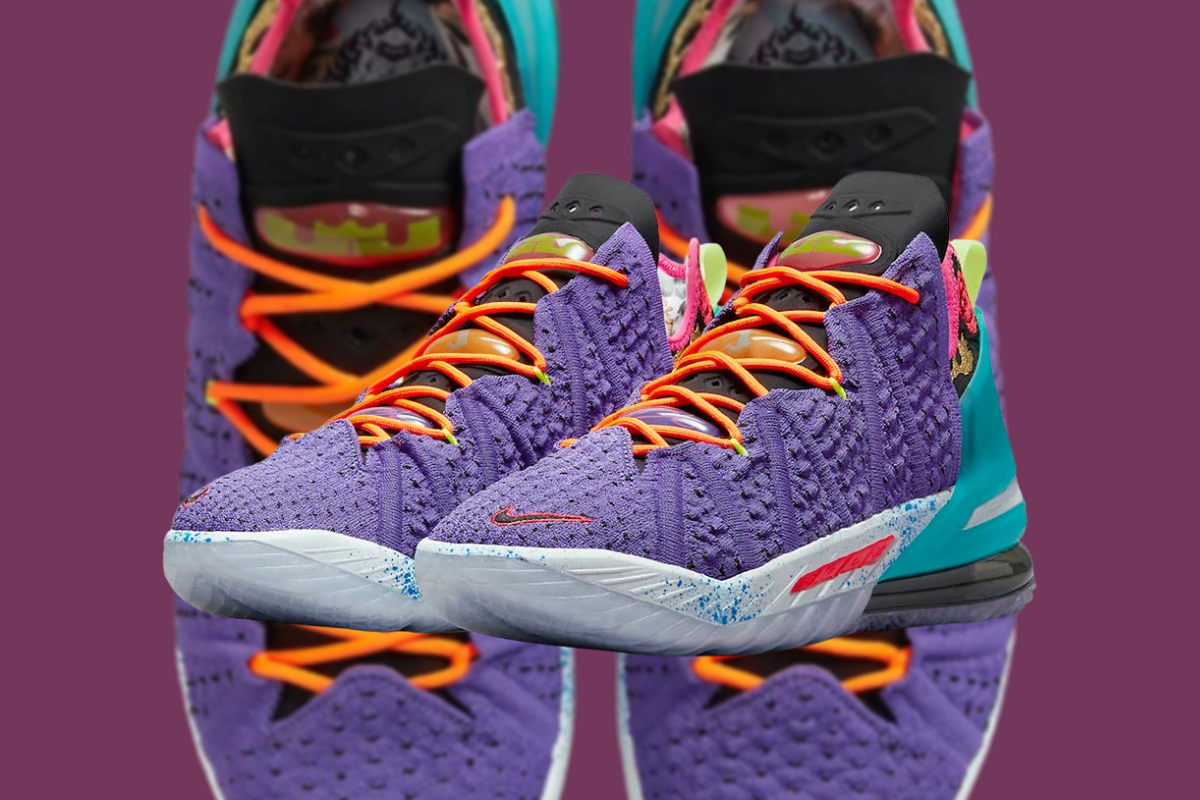 lebron 19 purple on feet